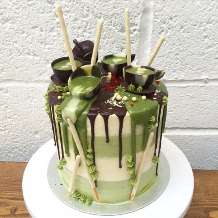 Matcha prášok-recepty-motivačný koláč zdravé-zeleno-lahodný-s-mnohými-čokoládová-matcha-zeleno-deco