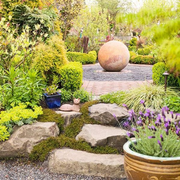 mediteranner-záhradné-stone-rastlina-ball sochárstvo