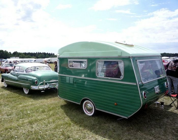 mini-caravan-grønn-vakre-modell