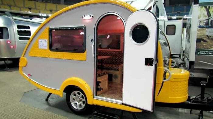 mini Caravan modelis-in-geltona-ir-pilka