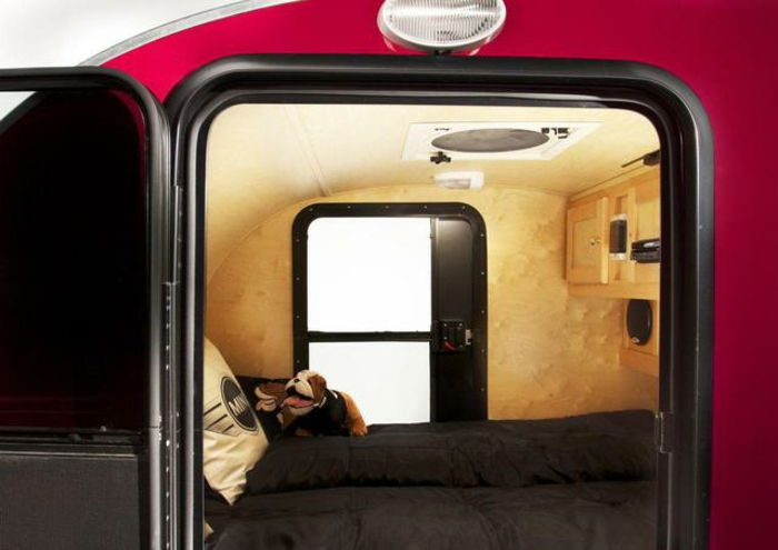 mini Caravan raudona-Ultra-modernus modelis