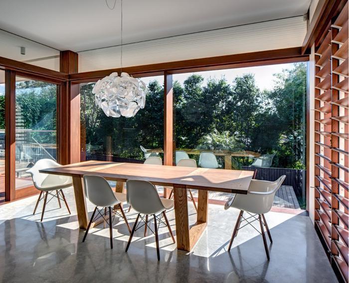 minimalista sala de jantar instalação de bom lustre moderno Lookout