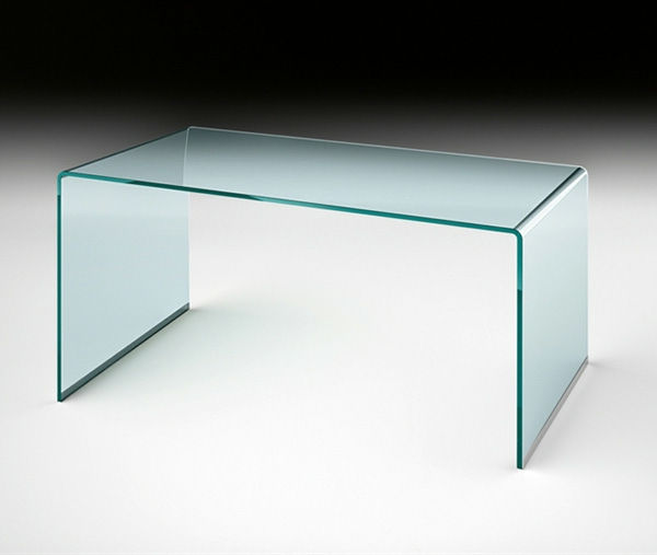 minimalistisk glas skrivbord design idé