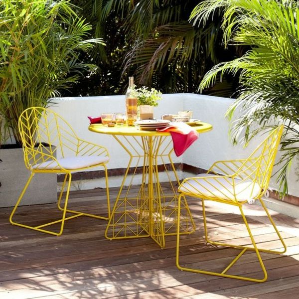 Sodobna zunanje pohištvo-v-rumeno barvo