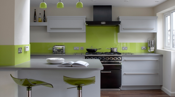 moderno kuhinjo steno oblikovanje Green