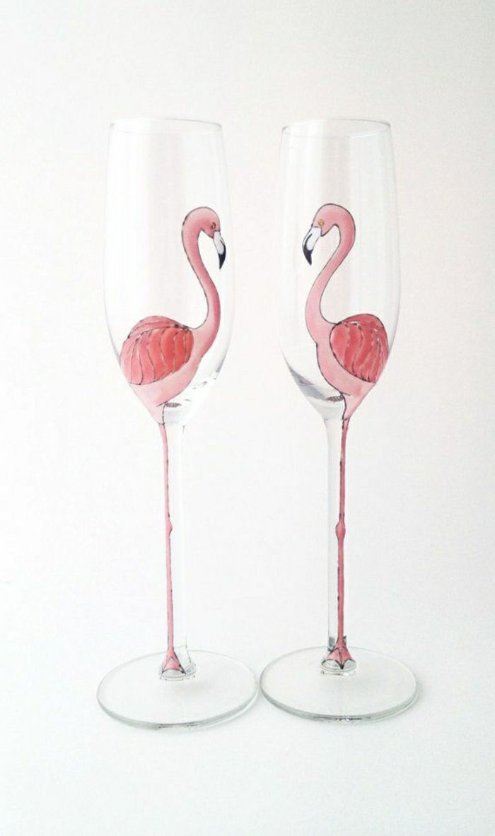 Modern-şampanya bardağı Flamingo görüntü