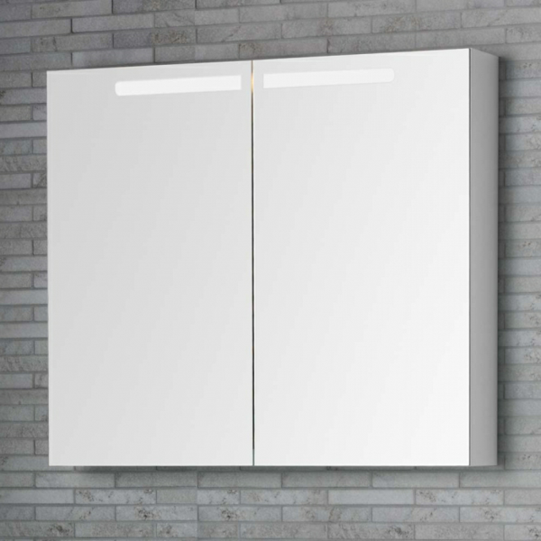 --- armários moderno-espelho com idéias de iluminação