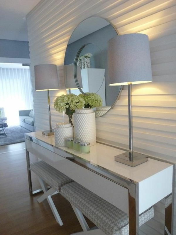 Moderne-vegg design-hall-in-White