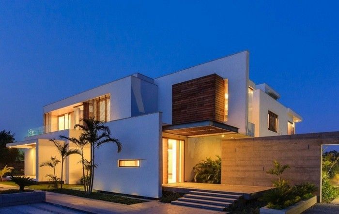 Modern-mimar evler-yaratıcı-tasarım süper aydınlatma