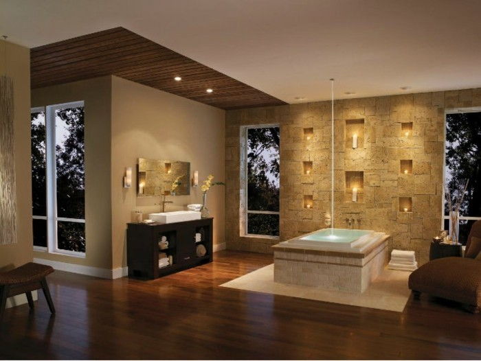 Nowoczesne łazienki-Unique-design-pra-wanna-nowoczesne oświetlenie