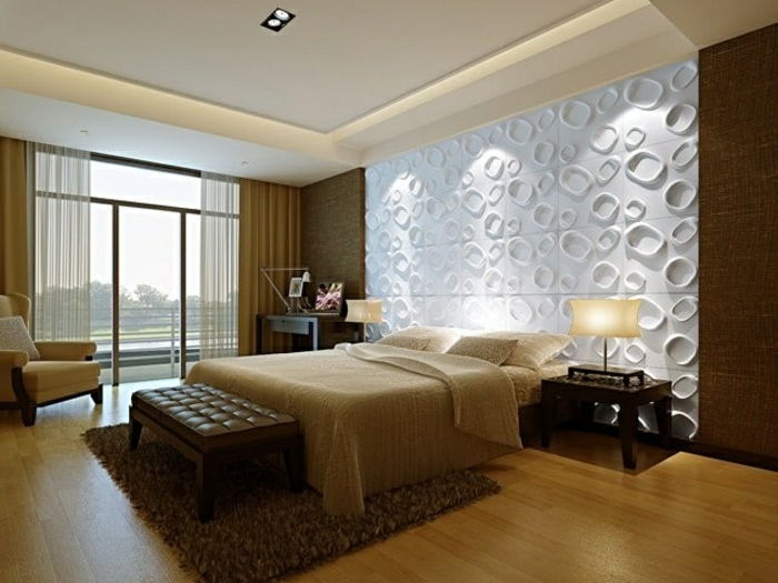 sypialnia inspiracji Współczesne urządzenia ściana panelowy, ścianka ścianka ścianka 3D-ścianka ścianka konstrukcja