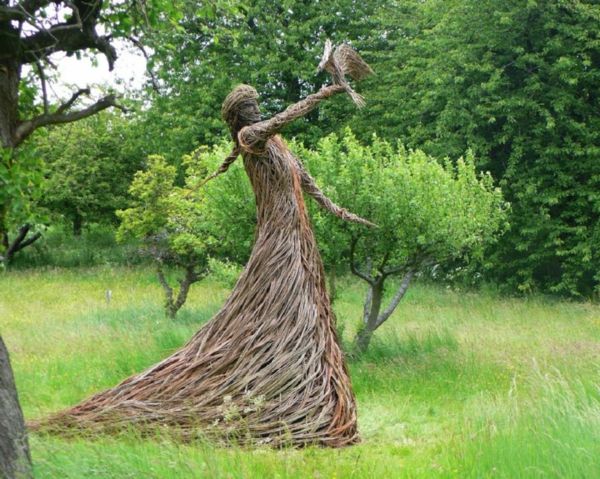 Mulher moderna esculturas de jardim