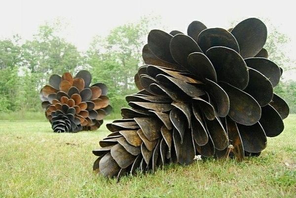 Modern-jardim esculturas de alcachofra gigante
