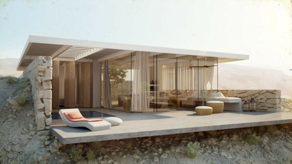 moderne-building-on ekstraordinært-arkitektur-house-in-the-ørkenen