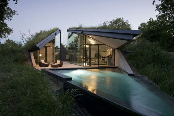 Moderna hem-intressant arkitektur-och-vacker naturlig