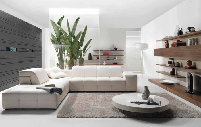 šiuolaikinės interjero baldai-įdomu-balta-dizainas