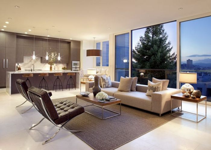 moderný nábytok a vybavenie interiérov, luxusné-a-first-class-in-obývačky