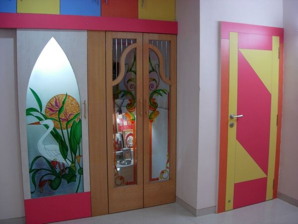 moderna innerdörrar-för-hem-inredning dörrar trä-design-idé