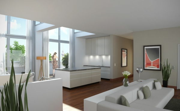 Modern-apartamento de cobertura bonita facilidade elegante