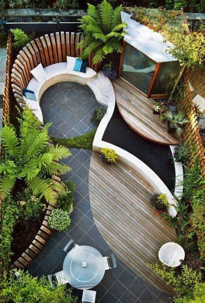 moderno terasa dizajn-z-okrogle oblike