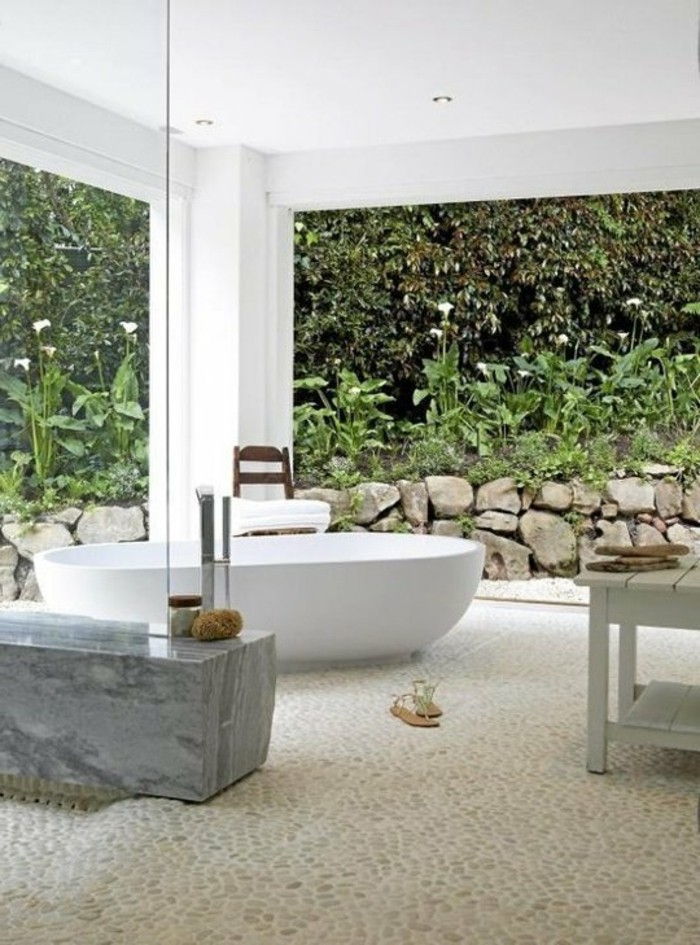 nowoczesny-sen łazienki Styler egzotycznie zewnątrz, wiele zielonych roślin
