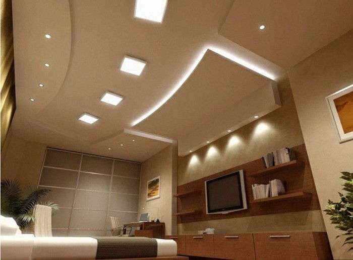 Šiuolaikiniai-ir-gražus lubų šviestuvai Spalvingas miegamasis