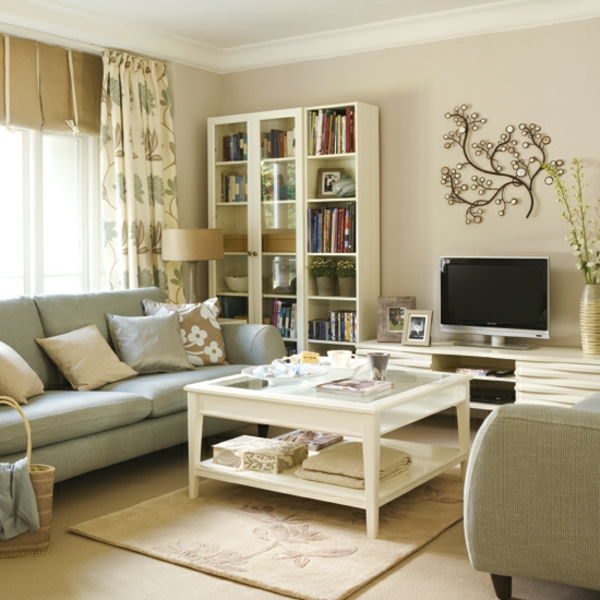 moderno-soggiorno-mobili-esempi-molti gettare-cuscino nel piccolo soggiorno