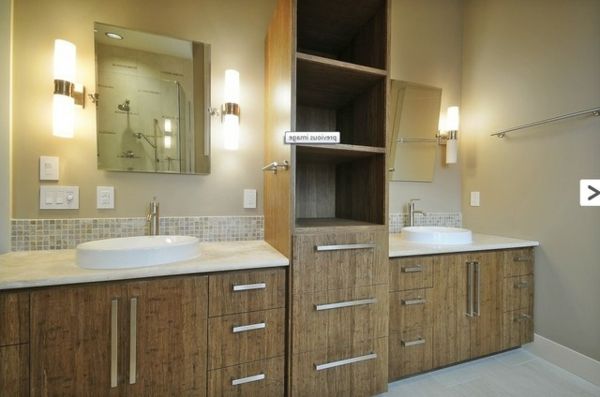 moderná kúpeľňa - Pod Cabinet Bamboo