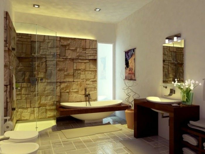 moderne badkamer Uniek-design-indirecte verlichting