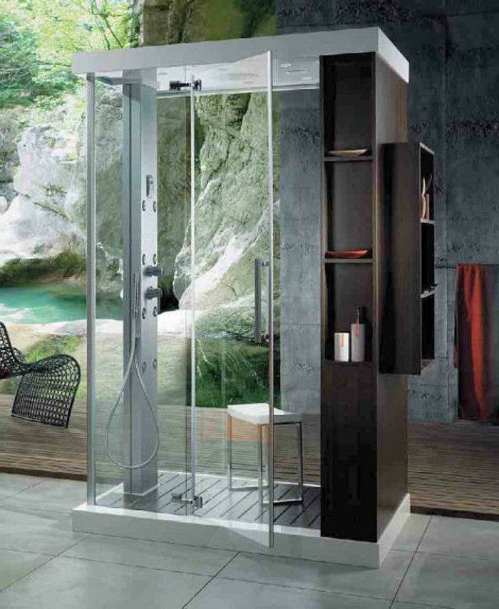 modernus dizainas, stiklo siena-to-dušo kabina-in-the-Didžioji vonios
