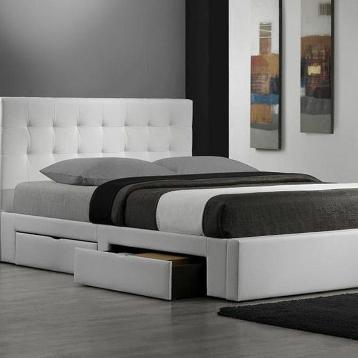 modern tasarım-of-the döşemeli yataklı yatak-with-kutu-mavi-beyaz-birleştirmek