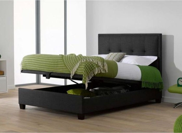 tapițate modern dormitor-paturi cu paturi box-alb-pereți