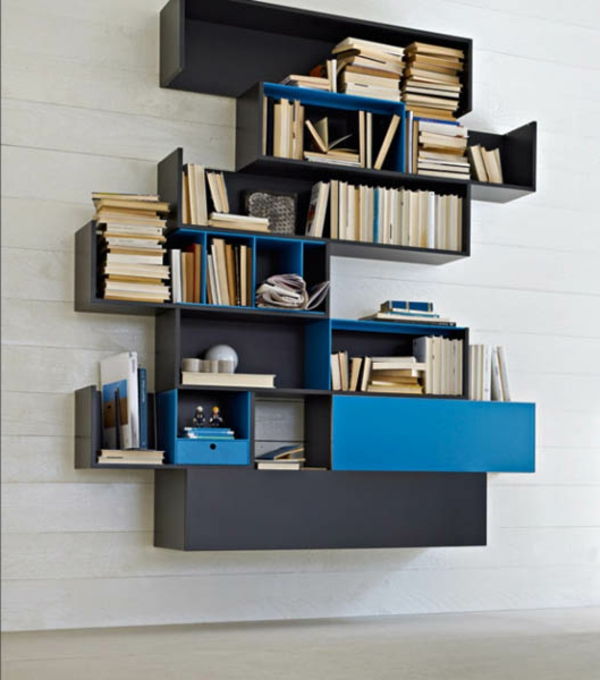 blue bookshelves-modul