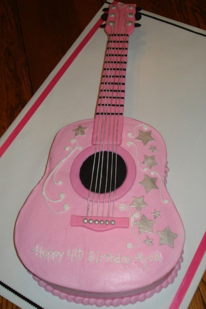 motyvas pyragai-yourself-making vaikų-pyragai-sau-kad-rožinė gitara