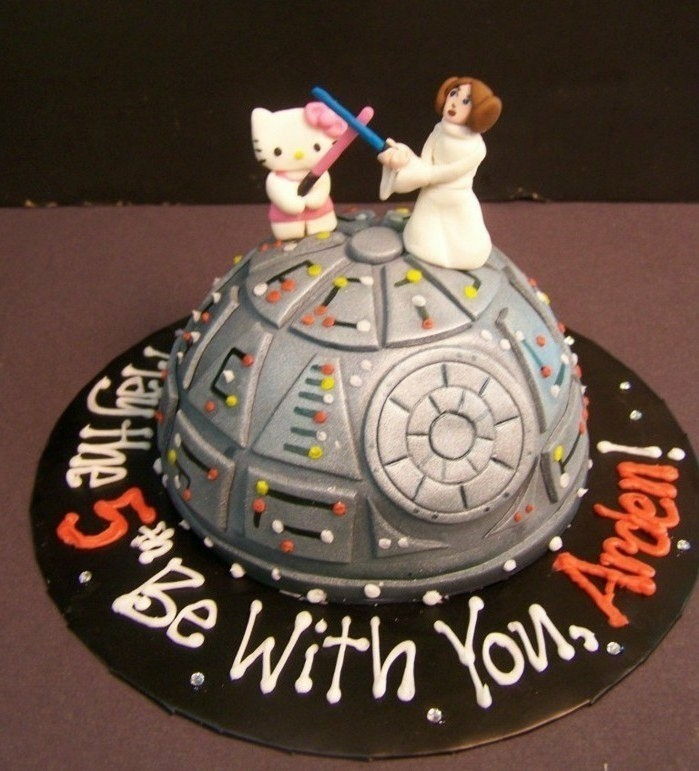 motív koláče svojpomocne-make-Fun-deti narodeninovú tortu-yourself-making Star Wars-and-ahoj-kitty