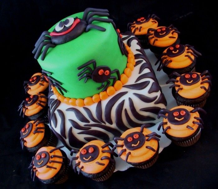 motív koláče-yourself-make-spider-motiv pie-halloween-zábavný-and-chutné