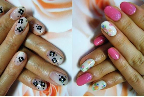 Nail design-za-pomlad-dva-različni-modeli