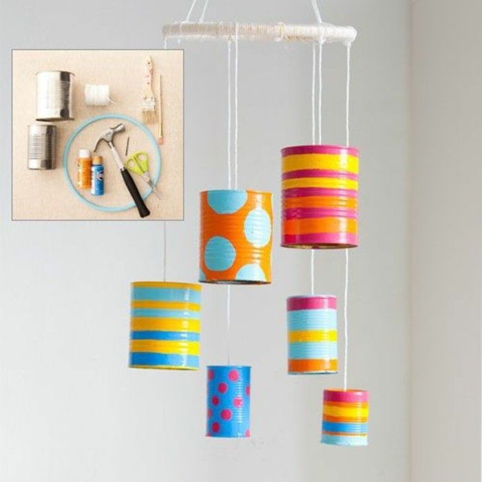 nuovo-craft idee-lattine-decorare-Hamer-colore-forbici-filo