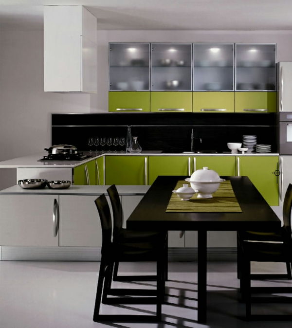 nieuwe keuken-ideeën-flashy-groen-design