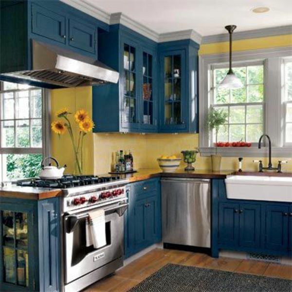 nieuwe keuken-ideeën-blue-color-erg-nice