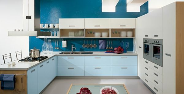 nieuwe keuken-ideeën-design-in-wit-blauw