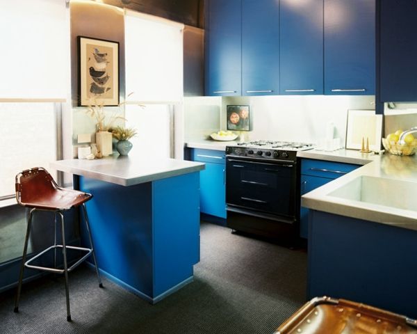 nieuwe keuken-ideeën-interessante-look-in-blauw