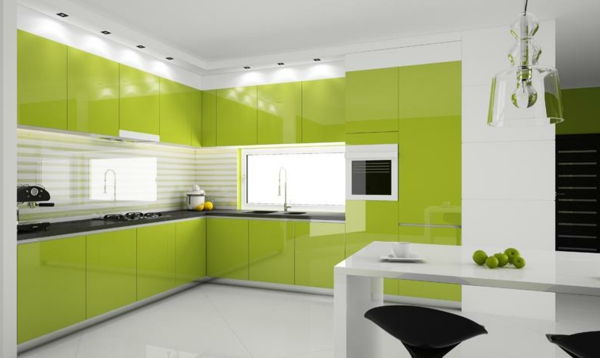 nieuwe keuken-ideeën-modern-and-green