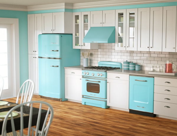 bucătărie nouă-idei-alb-albastru-color