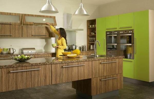 Nauja virtuvė-idėjos-gražus dizainas-in-žalia