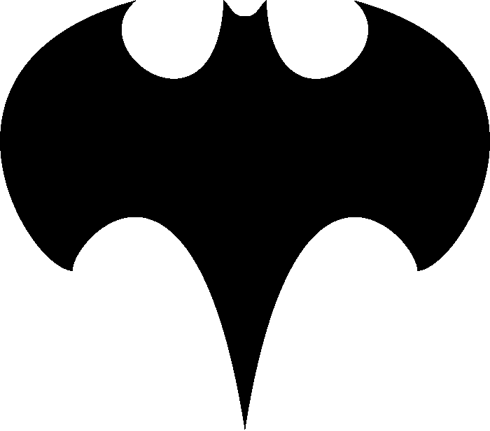 tu je naozaj skvelý čierny netopier - jedinečný nápad pre skvelé logo batmana s čiernymi krídlami