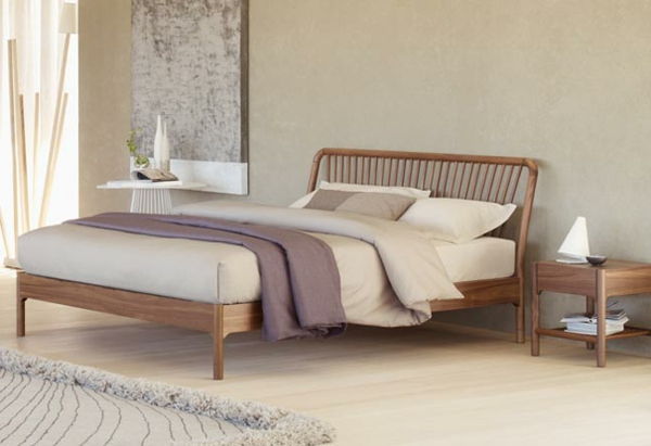 Nordic-mobilya-güzel yatak-orijinal duvar tasarımı