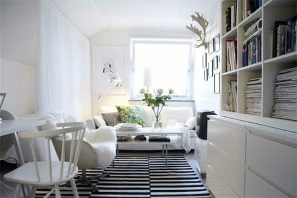 Nordic-mode in-the-izbové dizajnom jednoduchý odtiene