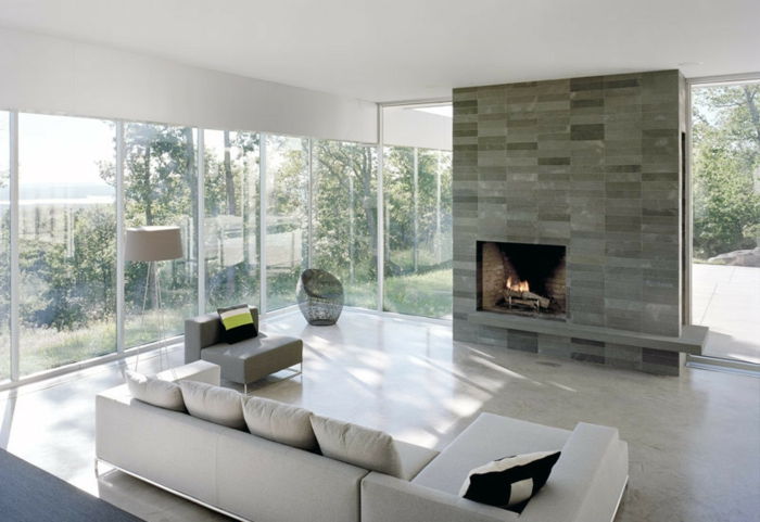 öppna spisar tapeter fönster-to-the-bottom-corner-vit design stol-grå-stol Stehlampe