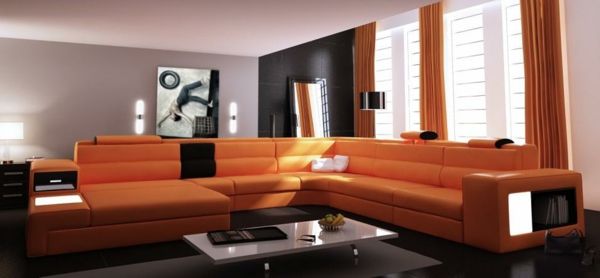 pomarańczowo-corner-bardzo nowoczesny